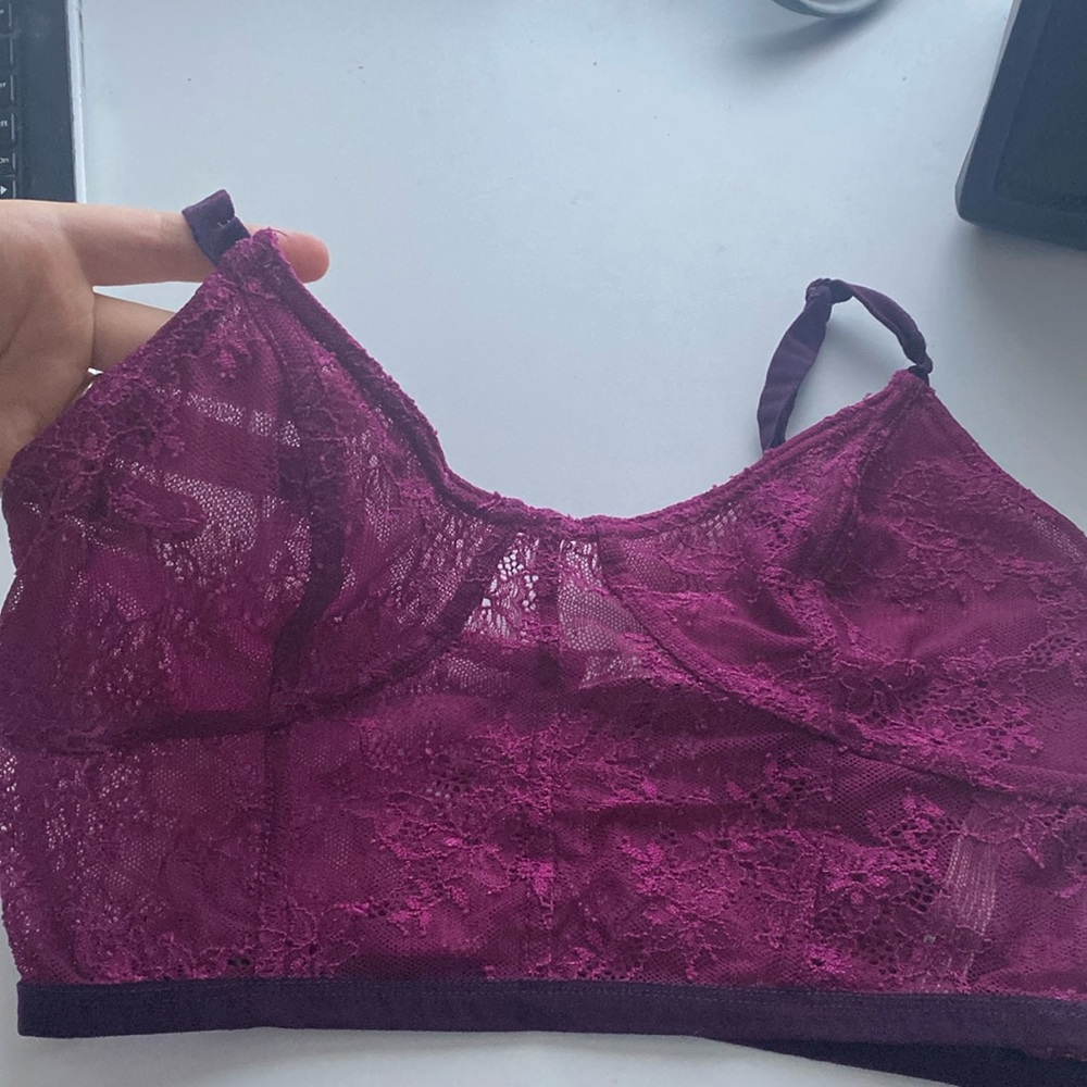 Free people small purple magenta bralette